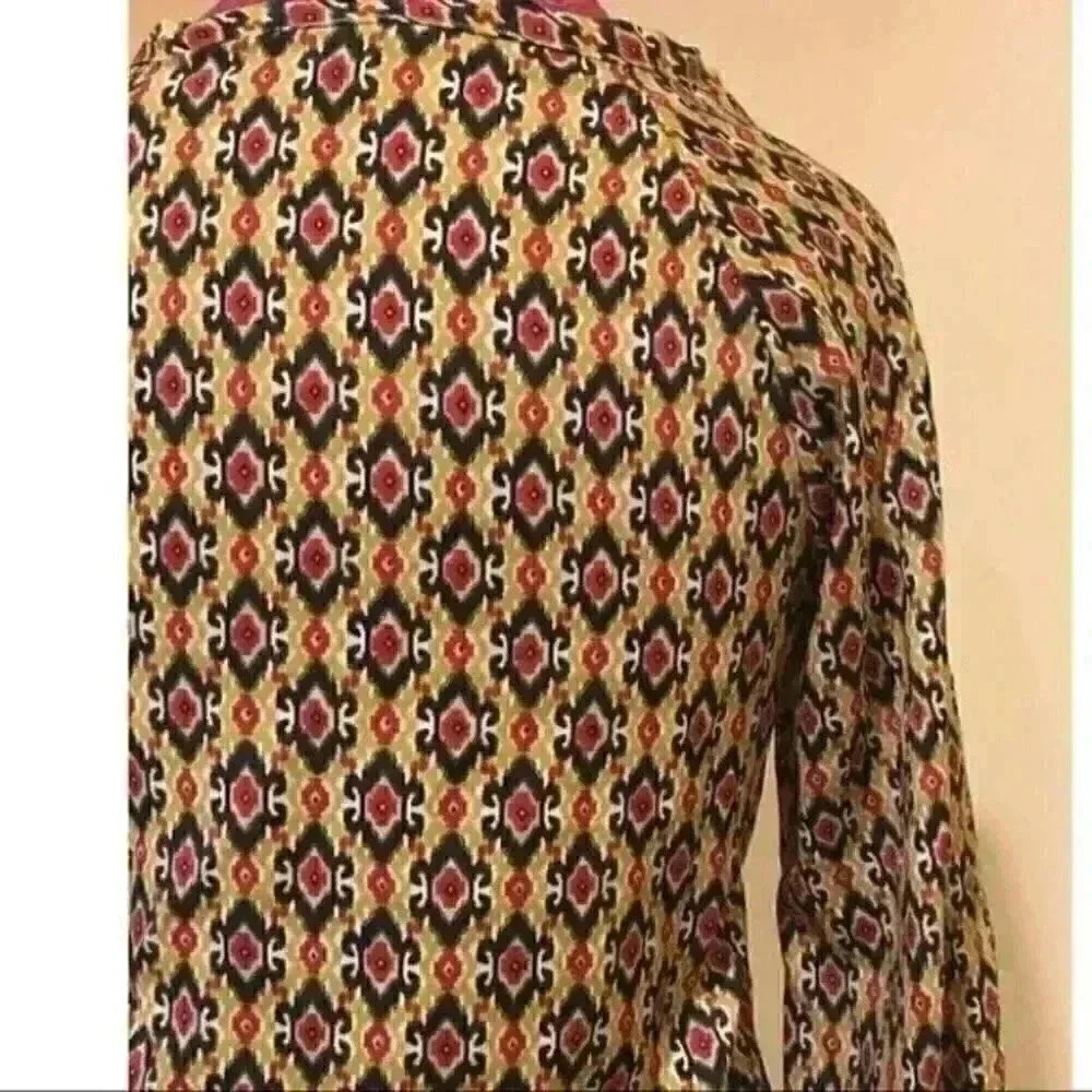 Ophelia FC Multi Colored Moroccan Print Top Sz S - Picture 7 of 9